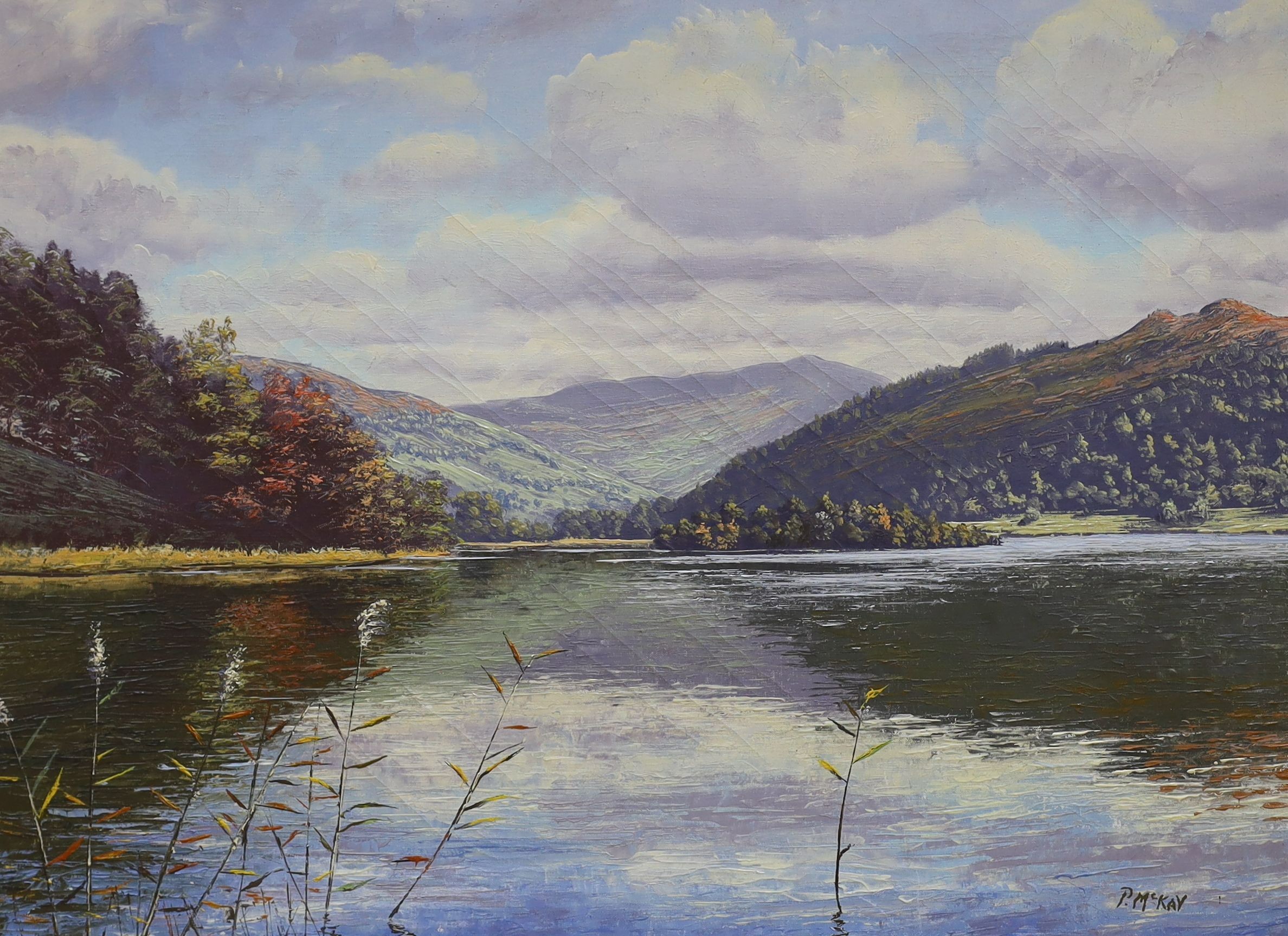P. McKay, oil on canvas, Rydal Water 41x60cm